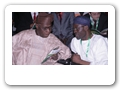 Former Nigeria President, Chief Olusegun Obasanjo with The Special Adviser to the President on NEPAD at the Business Forum